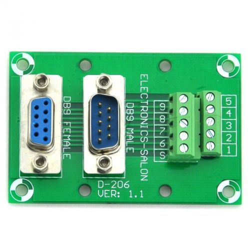Db9 male/female header breakout board, d-sub connector. for sale