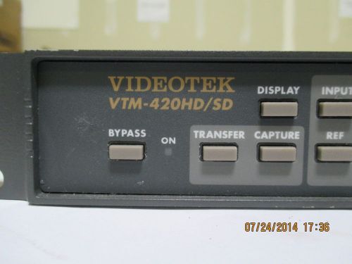 Videotek vtm-420hd/sd multiformat on-screen monitor for sale