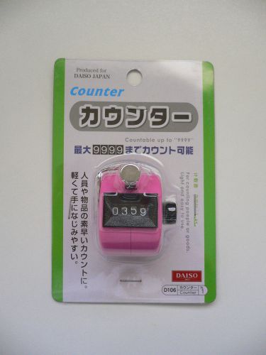 4-Digit Manual Hand Counter Golf Tally Clicker BNIP~Pink~