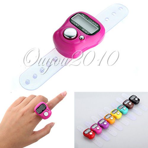 1 Pc Mini 5 Digit LCD Electronic Digital Golf Finger Hand Ring Tally Counter