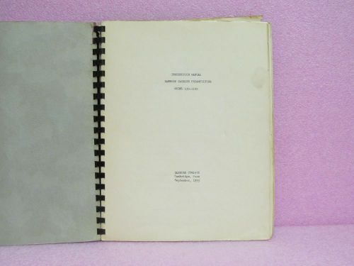 Sanborn/hp manual 150-1100 carrier preamplifier instruction manual w/schematics for sale