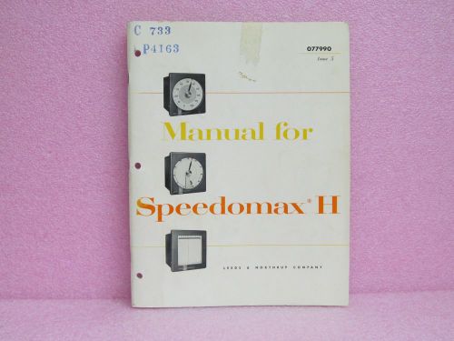 Leeds &amp; Northrup Manual Speedomax H Recorder Directions Man. w/Schem., Issue 5