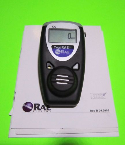 Rae toxirae ii reusable personal toxic gas monitor pgm-1110 life saving for sale
