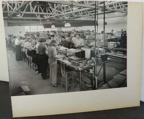 1950&#039;s Phaostron Co. Occupational Photograph Inside Factory Product Assembly