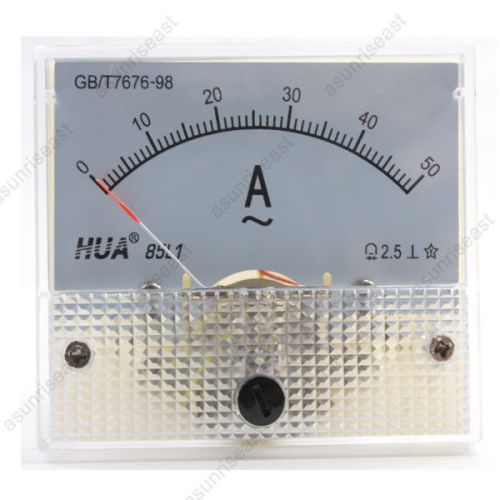 1xac50a analog panel apm current meter ammeter gauge 85l1 ac0-50a for sale