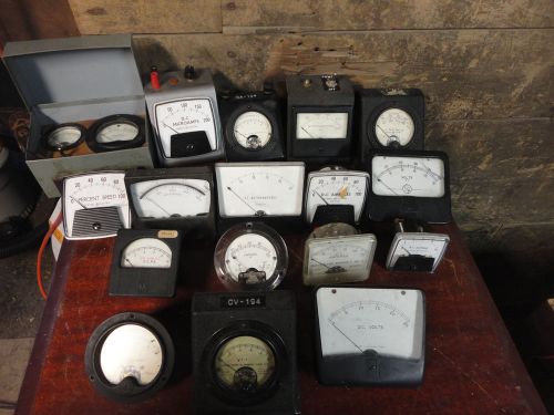 Vintage gauge lot d.c. volts ampers microamperes milliamps mixed bag steampunk for sale