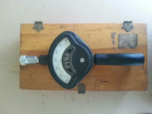Pyrometer Instrument Co - Vintage Pyro Surface Pyrometer in Wood Box Case