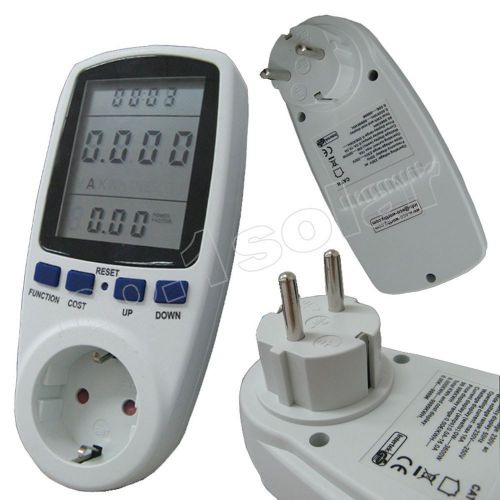 Mini energy power watt voltage meter lcd monitor advanced ammeter euro socket for sale