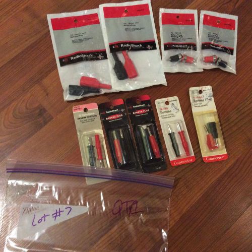 BANANA PLUGS AND BINDING POSTS RADIO SHACK CLOSE-OUTS LOT#7 9 packages.