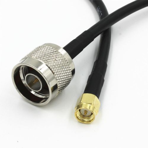 1 x N male to SMA male crimp RG58 pigtail RF straight cable 50cm