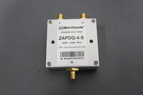 Mini-circuits rf microwave power splitter zapdq-4-s 2000-4200mhz   (s16-1-52a) for sale