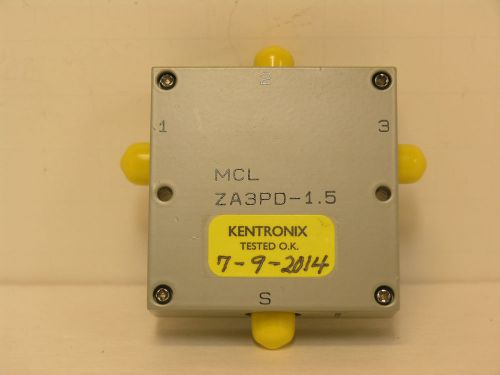 Mini-Circuits ZA3PD-1.5  3 Way Power Splitter/Combiner.  750 to 1500MHz. Unused.