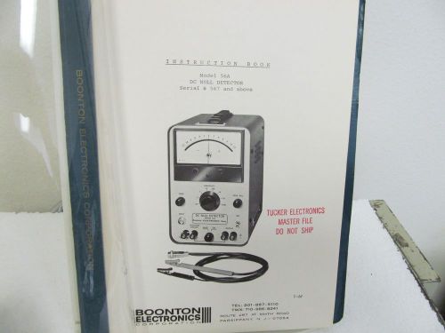 Boonton 56A DC Null Detector Instruction Manual w/schematics