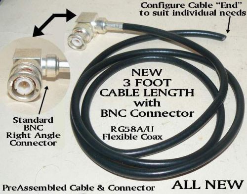 NEW BNC CONNECTOR w/RG58A/U SHIELDED TEST CABLE ASSY FOR HEATHKIT B&amp;K SENCORE