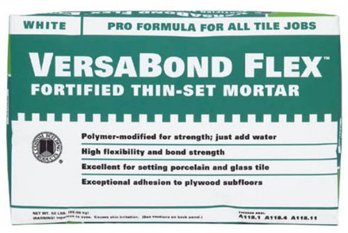 Custom building products mtws50wht 50 lb versabond flex fortified thin set morta for sale
