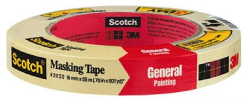 3M Scotch .70&#034; x 60 YD, Painters Masking Tape For General Painting, 2050-18A