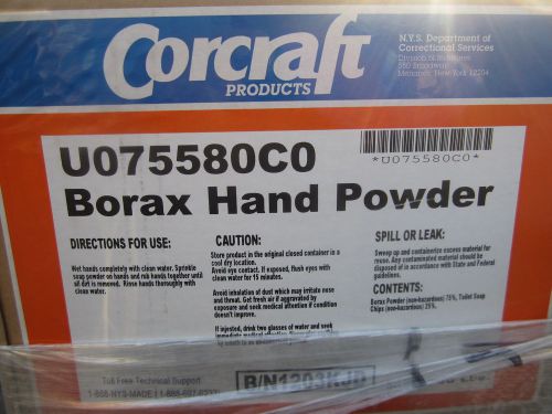 CORCRAFT BORAX HAND CLEANER/LAUNDRY POWDER SOAP U075580C0 50LB