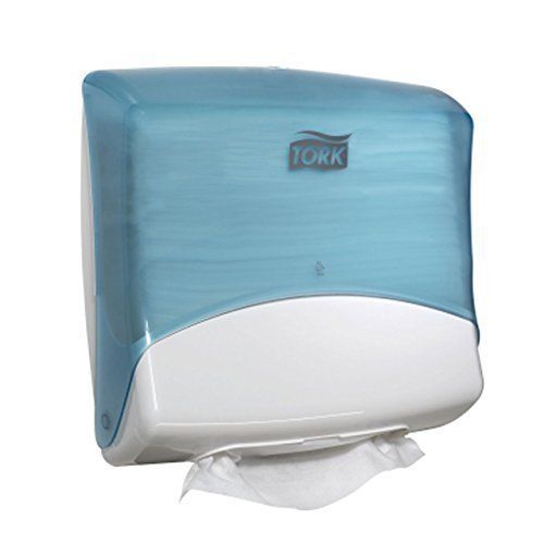 Tork 654021 Performance Folded Wiper Cloth Dispenser  Aqua/White