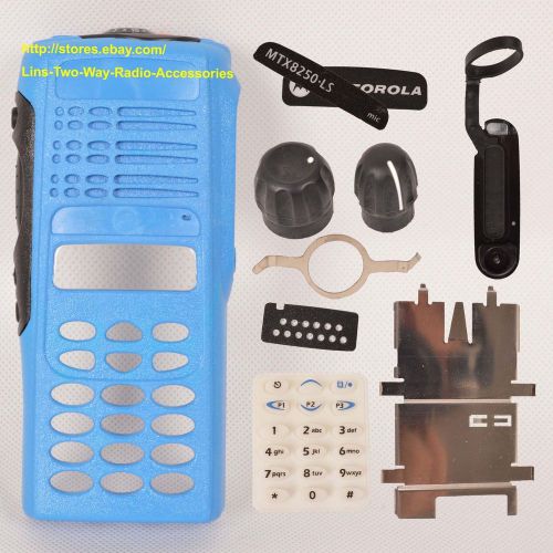 10x Blue Refurbish Kit Case Housing For Motorola MTX8250. LS Radio