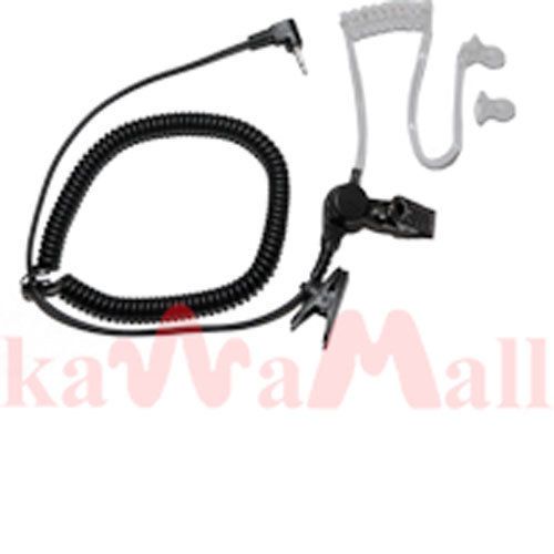 Acoustic Coiled Cable Earpiece Ear for MOTOROLA ICOM KENWOOD SPEAKER MICS 2.5MM