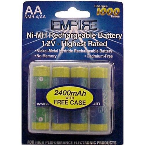 4 PACK AA RECHARGEABLE BATTERIES HIGH CAPACITY 2400MAH NIMH AA BATTERY BATTERIES