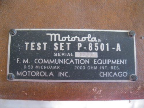 Motorola p8501-a test set for sale