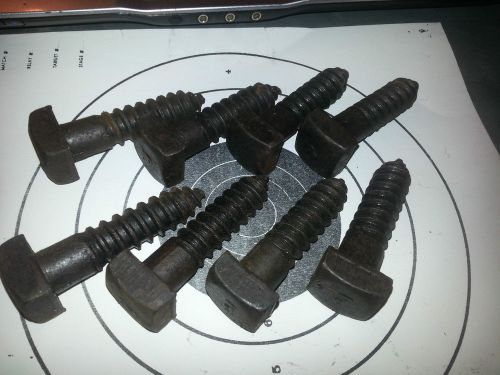 5/8&#034; X 3&#034; Square Head Lag Bolt Screw Antique New Old Stock 8 Pieces