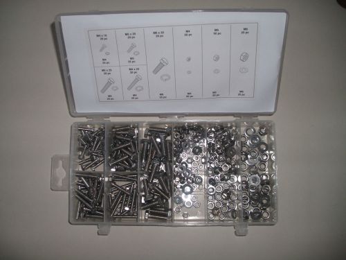 475 PIECE STAINLESS STEEL NUT BOLT WASHER ASSORTMENT (METRIC)