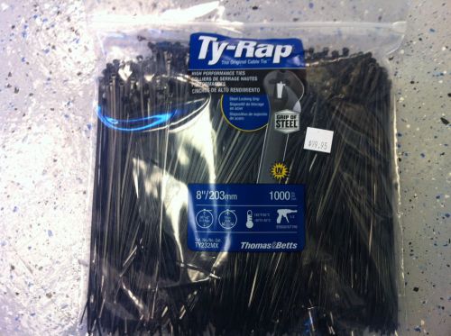 THOMAS&amp;BETTS TY-RAP TY232MX - 8&#034; 18LB BLACK STEEL TOOTH CABLE TIES - 1,000PK