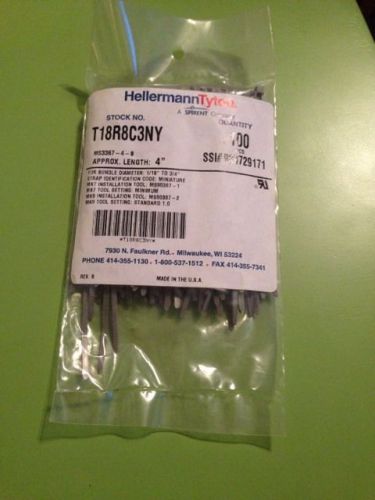 HELLERMANN TYTON 100 4&#034; Cable Plastic Tie Wraps Gray New