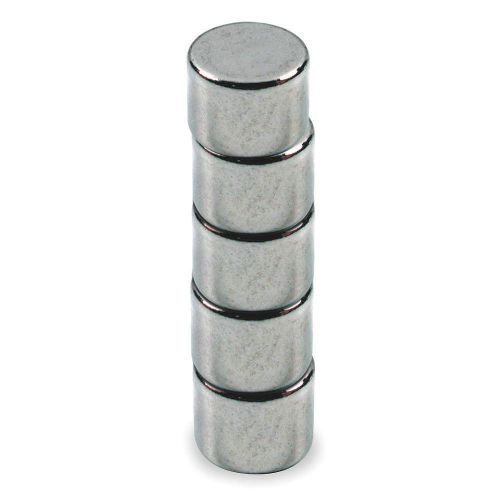 Disc Magnet, Neodymium, 2 lb. Pull, PK 5