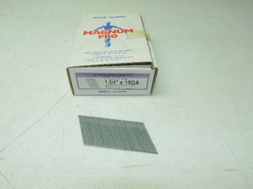Magnum Fasteners 13105 1-3/4&#034; x 15GA Angled Finished Nails (3500) Electro - Galv
