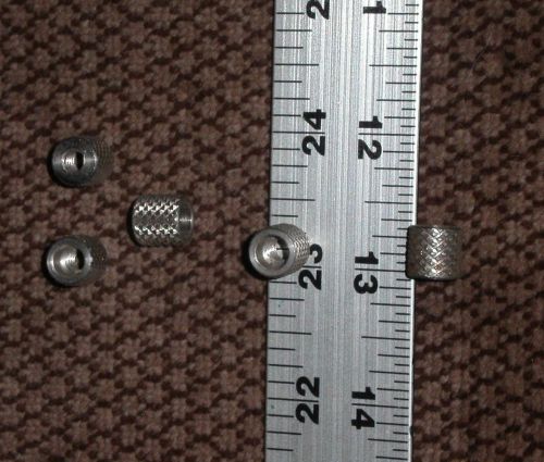 Qty. 2 stainless steel knurled thumb nuts/ molded in threaded inserts 8 - 32 for sale