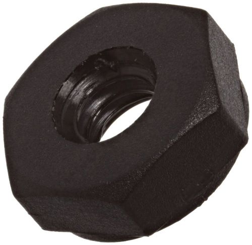 Nylon 6/6 small pattern machine screw hex nut, black, #2-56 thread size, 3/16&#034; for sale