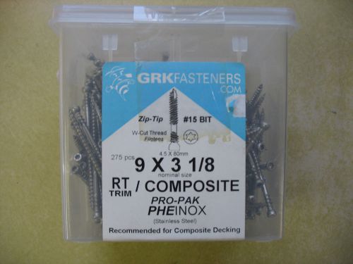 GRK  RT/Trim Composite Pheinox Stainless Steel Screw 9 X 3-1/8&#034; Pro-pack  275pc