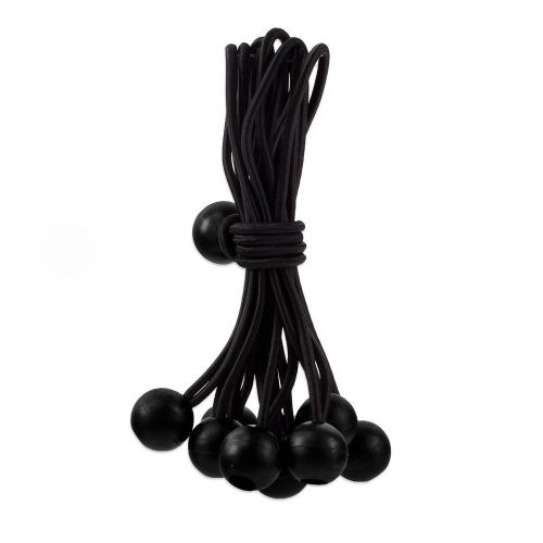 New 10pc heavy-duty elastic rubber 9&#034; bungee ball cords - tarps, canopy, wrap for sale