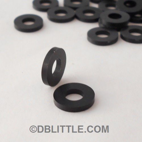 (500) premium black nylon #10 washers for screws &amp; fasteners 6/6 polyamide for sale