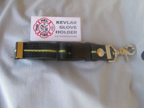 Firefighter tools glove keeper kevlar w/ powder coated black metal buckle for sale