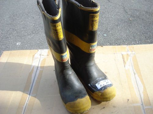 Ranger FIRE MASTER Firefighter Turn Out Gear Rubber Boots Steel Toe 9 M....R121
