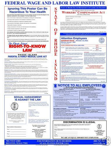Rhode Island (RI) All-In-One Labor Law Poster