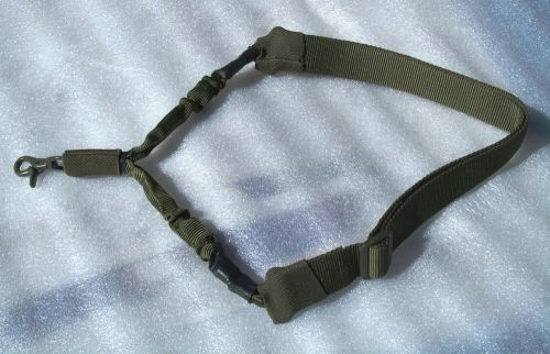 Od green tactical duty grade single point bungi sling w/ swivel silencer for sale