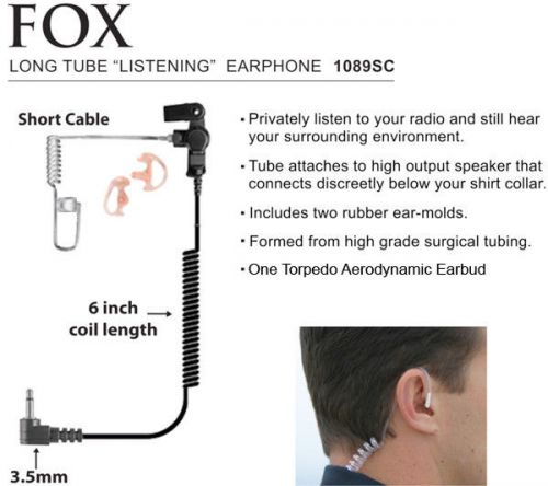 Tactical Ear Gadgets FOX  Listen Only Earphone 3.5MM