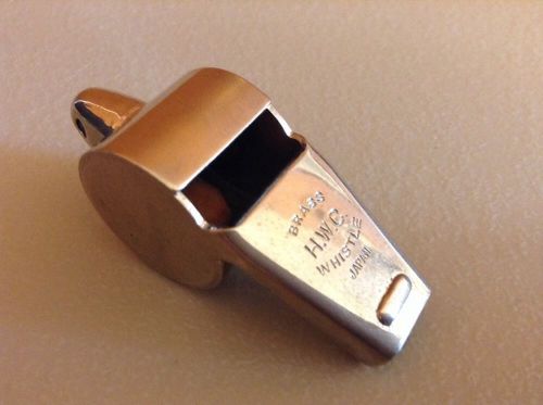 !! Works Great !! HWC NICKEL PLATED BRASS POLICE SECURITY WHISTLE