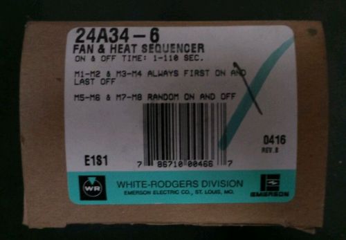 New White-Rodgers 24A34-6 Fan &amp; Heat Sequencer