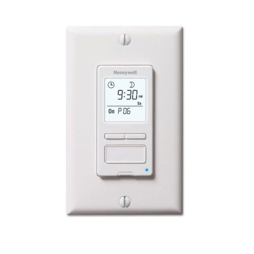Honeywell EconoSwitch 7-Day Programmable Wall Switch Solar Timetable PLS750C1000