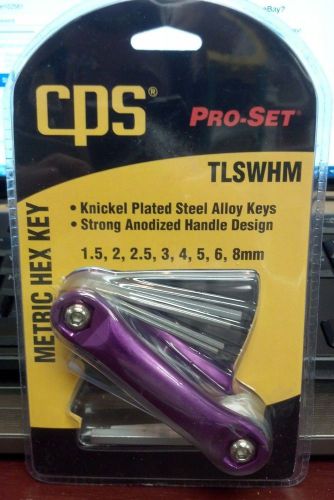 CPS, CPS PRODUCTS, METRIC HEX Key, PRO-SET,  Knickel Plated Steel Alloy Keys