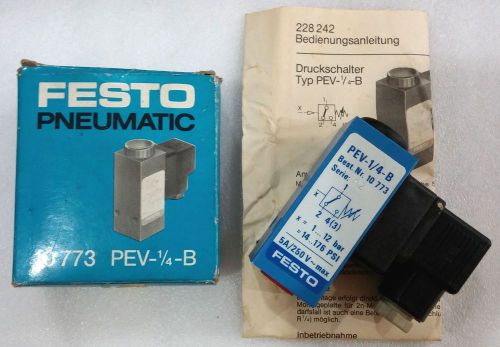 Pressure switch PEV-1/4-B, 10773, FESTO, New/Old Stock