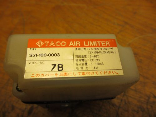 TACO Air Limiter NOS Type S51-100-0003 New Old Stock