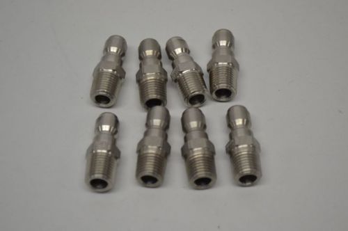 LOT 8 NEW HANSEN LL2-T15 QUICK COUPLER STAINLESS 1/4IN TUBE TO 1/4IN NPT D238363