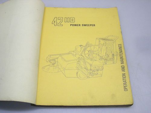 Tennant 42 HD Power Sweeper Operation and Maintenance Manual